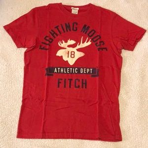 Abercrombie and Fitch graphic tee. Size small. Red
